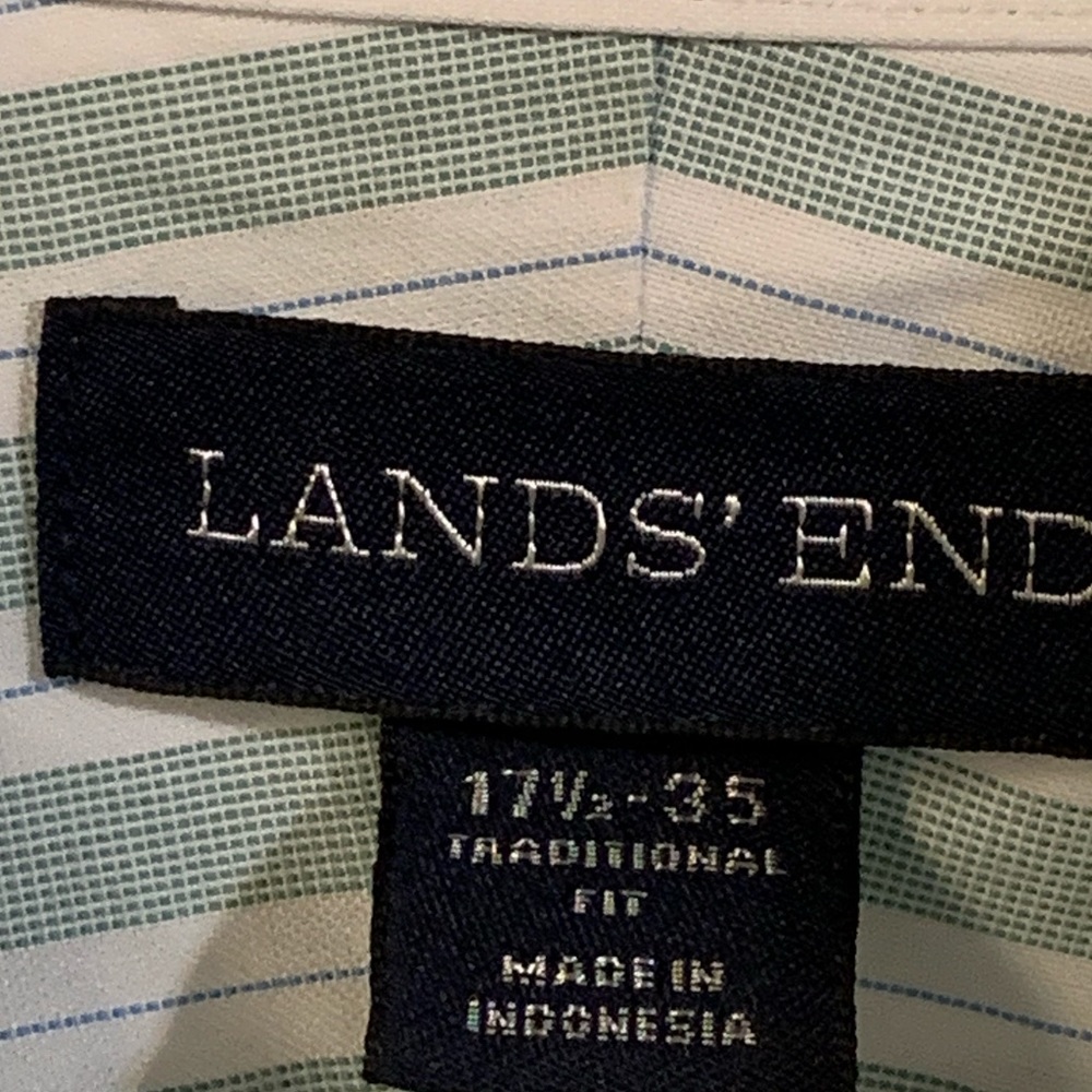 Lands End 17.5 “ 35” Men’s Long Sleeve Dress Shirt